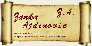 Žanka Ajdinović vizit kartica